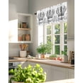 thumbnail image 6 of Crown Retro Window Valance Curtain Simple Style Rod Pocket Short Curtain for Living Room, Bedroom & Kitchen Window Decor 60x18in, 6 of 8