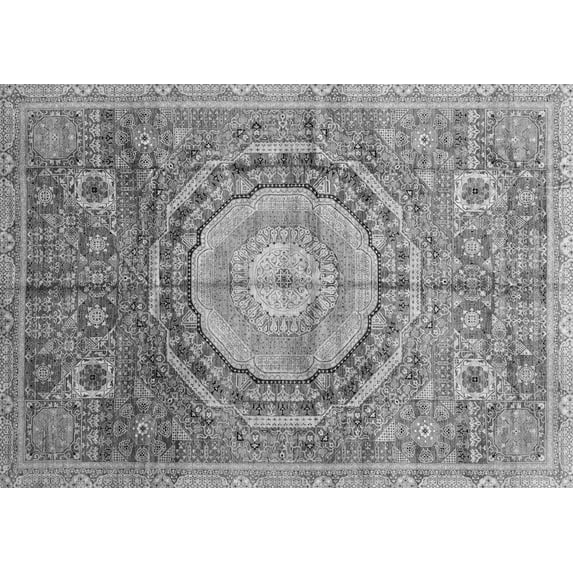 Ahgly Company Indoor Rectangle Abstract Gray Modern Area Rugs, 7' x 10'