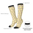 thumbnail image 6 of Fotbe Yellow Lemon Slices print Women's Men's Novelty Crew Socks Cotton Socks Knee High Socks for Walking,Running,Nurses,Pregnancy, 6 of 8