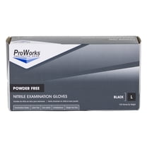 ProWorks® Nitrile Powder Free 5 Mil Exam Gloves Black Lrg - Case of 1000