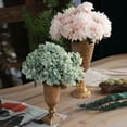 thumbnail image 6 of Artificial Flowers,1 Bunch 6 Heads Fake Flower Realistic, Reusable Simulation Hydrangea for Home Wedding Party Photography Props Decor DIY,White, 6 of 7