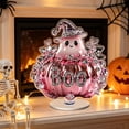 thumbnail image 2 of Halloween Acrylic Desktop Ornament, Gothic Cute Ghost Pumpkin Rotating Stand Tabletop Standee Tiered Tray Decor for Holiday Desk Party Shelf Farmhouse, 2 of 7