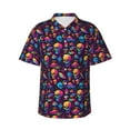 thumbnail image 2 of Yiaed colorful Skull Retro Print Hawaiian Shirt for Men Short Sleeve Button Down Shirts Beach Shirts for Men-XX-Large, 2 of 5