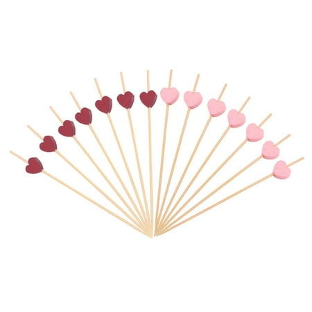

Food Picks 200pcs Heart Design Fruit Food Picks Unique Cocktail Drink Picks Sticks Party Supplies Favors for Home Bar (Pink Heart + Red Heart)