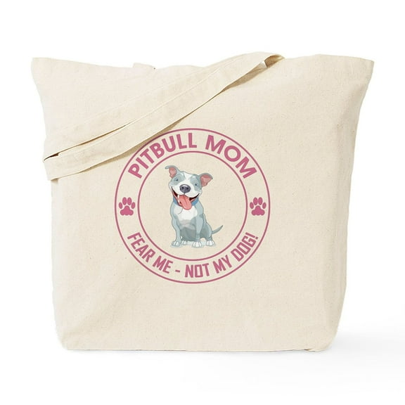 CafePress - PITBULL MOM Tote Bag - Unisex Canvas Tote Bag, Beige, 1-Piece