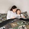 thumbnail image 4 of Feelyou Rustic Animal Twin Bedding Sets 7pcs, Green Camo Bedding Comforter Set, 4 of 7