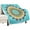 style-1, variant on Mandala Teal Floral Art Blanket Soft Cozy Flannel Blanket for man women