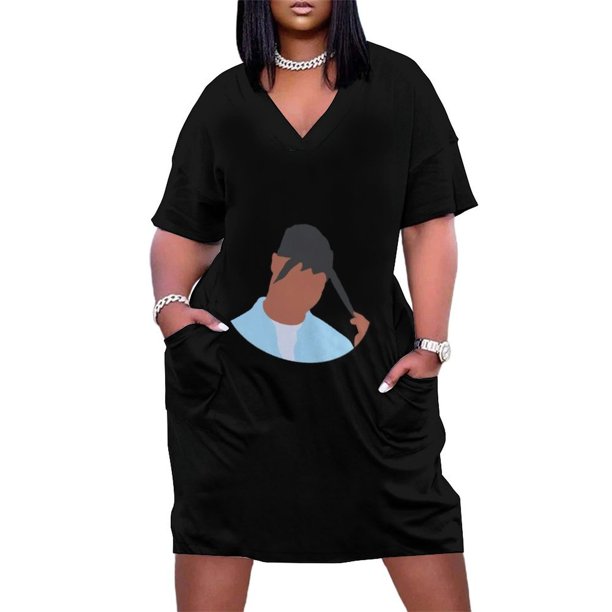 Vestido Shakir-Faceless de manga larga para mujer, traje colgante con bolsillo, traje de graduación de verano