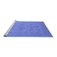 thumbnail image 2 of Ahgly Company Machine Washable Indoor Round Oriental Blue Traditional Area Rugs, 8' Round, 2 of 4