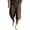 BUV47-Brown, variant on Lumtrix Mens Cargo Shorts Cropped Below Knee Shorts 3/4 Loose Fit Lightweight Drawstring Baggy Capri Pants Sweatpants Pockets Wine S