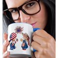 thumbnail image 2 of 3dRose, Vintage Child and Fireworks, 11oz Two-Tone Blue Mug, 2 of 7