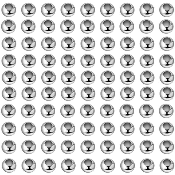 1000 Pieces Silver Stopper Beads Metal Bead Spacers for DIY Bracelet Jewelry Making,Crimp Beads 3mm