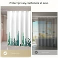 thumbnail image 2 of Vggrvlo 15 & Under Stall Fabric Shower Curtain with 12 Hooks Premium PEVA Lightweight Shower Curtain Machine Washable 72"x72" Clear, 2 of 6