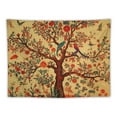 thumbnail image 5 of Creowell  Tapestry Tree of Life Wall Hanging Psychedelic Tapestries Indian Bedspread Picnic Sheet Wall Decor Blanket Wall Art Bedroom Decor (Yellow Orange Tree of Life 40x30inch, 5 of 6