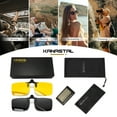 thumbnail image 7 of KANASTAL 2 Pack Flip up Sunglasses Polarized Women Clip on Night Driving Glasses Men UV400 Protection Anti Reflect Yellow & Black, 7 of 7