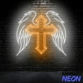 thumbnail image 3 of Handmadetneonsign Cross With Wings Neon Sign, Cross Led Sign, Cross Wall Art, Home Wall Decor 91053, 3 of 5