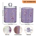 thumbnail image 3 of Purple Stripes with Purple Tiny Flowers Translucent Plastic Cans Storage Canisters with Lid Set of 4, 3 of 7