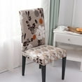 thumbnail image 6 of 6 Pcs/Set Soft Stretchable Dining Chair Covers with Printed Floral Patterns,Spandex Banquet Chair Seat Protector Slipcovers for Holiday Home Party, Hotel, Wedding Ceremony (Style 27), 6 of 6