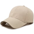 thumbnail image 2 of MKKAS Men’s Long Brim Baseball Cap Hat, Adjustable Outdoor Sports Sun Protection Hat for Fishing and Hiking, Beige, Baseball Cap Hat, Long Brim, 2 of 4