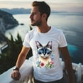 thumbnail image 5 of Men Oversize T-ShirtCat Summer Casual Short Sleeve Crew Neck Loose Tee Tops XS-5XL, 5 of 5
