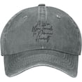 thumbnail image 2 of A Wise Man Travels to Discover Himself. Slogan Cowboy Hats Unisex Adjustable Baseball Caps Gray, 2 of 8