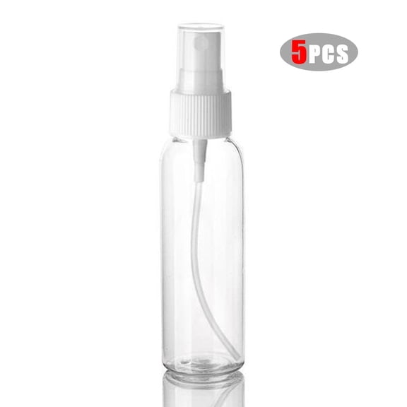 5PCS Portable Reusable Spray Bottle for Disinfectant Cleaning Solution Travel Use Small Plastic Pump Bottle Lightweight Leak Proof,spray bottle,White