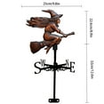 thumbnail image 6 of Dserhfy Witch Weather Vane Halloween Flying Witch Weathervane with Roof Mount Metal Direction Indicator for Outdoor Farm Yard Garden Decoration, 6 of 8
