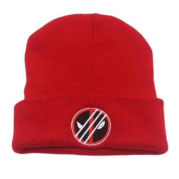 Merc with a Mouth And Wolverine Anime Catoon Knitting Hat - Fleece-Lined Acrylic Beanie, Cute Kawaii Embroidery Trapper Cap for Women Men Unisex
