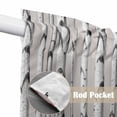 thumbnail image 4 of Birch Trees Swag Curtains for Kitchen/Bedroom/Living Room, Forest Vintage Abstract Wooden Gray Scalloped Curtains 63 Inch Long, Rod Pocket Window Swag Topper Curtains Valances 2 Panels Set 36"x63", 4 of 8