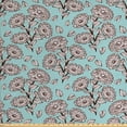thumbnail image 1 of Floral Upholstery Fabric by the Yard, Romantic Garden Art Illustration with Bouquet of Flowers and Leaves, Decorative Fabric for DIY and Home Accents, Pale Blue White by Ambesonne, 1 of 4