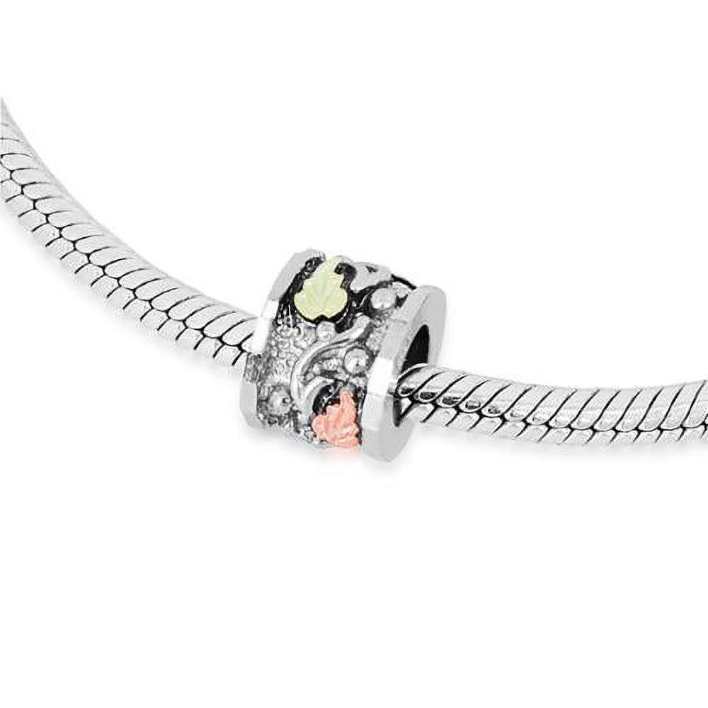 Mt Rushmore Black Hills Gold MR8094 Black Hills Gold on Silver Charm Bead