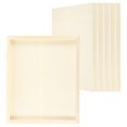 thumbnail image 1 of Uxcell 10"x12" Wood Panels Board, 6Pcs Unfinished Square Wood Canvas Wood Panel Painting Board, Wood Color, 1 of 6