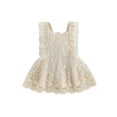 thumbnail image 2 of Musuos Toddler Baby Girls Lace Dress, 3 6 9 12 18 24M 3T Sleeveless Backless Floral Embroidery Princess Dress, 2 of 9