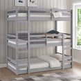 thumbnail image 2 of Lit Superposé Triple en Bois Massif - Gris, 2 of 4