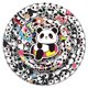 thumbnail image 2 of Paquete de pegatinas de vinilo con bonitos dibujos animados de panda, 100 unidades, 2 of 2