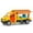Yellow, variant on Food Truck Toy Car, Inertial Pull Back Vehicle, Kids Playset Snack Van, Mini Plastic Diecast Model with Open Doors and Working Wheels