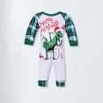 thumbnail image 3 of Conjunto de pijama familiar de 2 piezas cuello redondo estampado de dinosaurio cintura elástica traje diario, 3 of 9