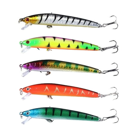 5/10pcs Minnow Fishing Lure Plastic Artificial Baits Topwaters Artificial Wobbler Crankbait Hard Baits Fishing Accessory