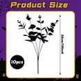 thumbnail image 2 of 10 Pcs Black Artificial Eucalyptus Stems,14" Faux Eucalyptus Leaves Branches Bouquet,Black Silk Flowers for Home Halloween,Flower Arrangement DIY,Farmhouse Decor, 2 of 6