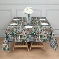 thumbnail image 3 of Multicolor Bigfoot and Sticker Pattern Square Tablecloth,Waterproof Square Table Cover,Wipeable Spillproof Washable Table Cover for Home Kitchen Party Decor 60"x60"(152x152cm), 3 of 6