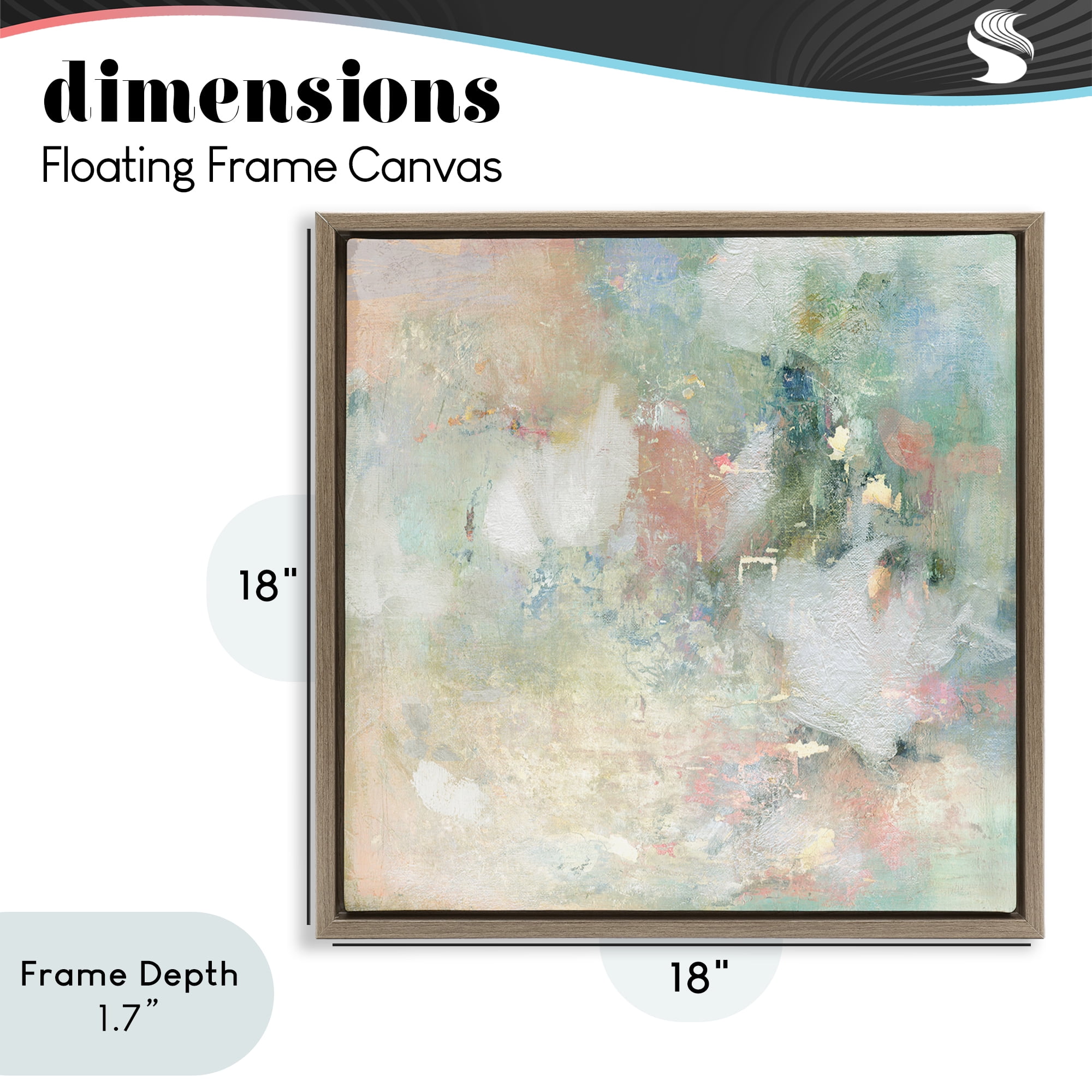 Stupell Industries Serene Pastel Brushstroke Harmony Brown Framed Floater Canvas Wall Art, design by Carol Robinson
