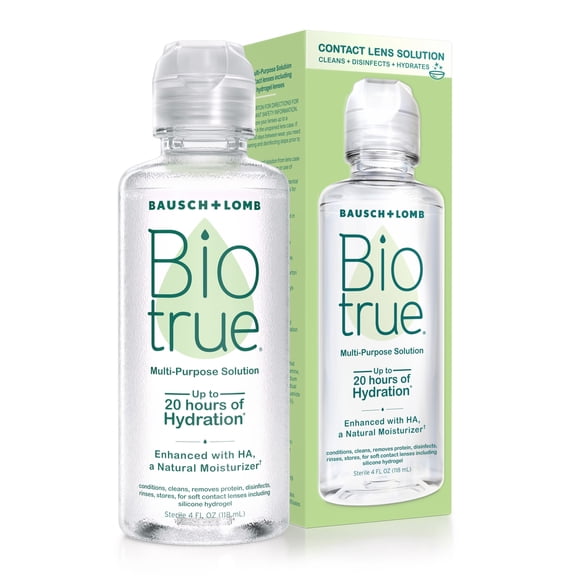 Biotrue Original Multi-Purpose Contact Lens Solution and Cleaner with Lens Case, 4 fl oz