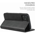 thumbnail image 4 of for iPhone 11 2019 Wallet Case,Premium PU Leather Flip Folio Case with Card Slot, Stand Holder and Magnetic Closure [TPU Shockproof Interior Protective Case] for Apple iPhone 11 6.1" 2019,Black, 4 of 8