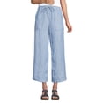 thumbnail image 3 of Lands' End Women's Petite High Rise Drawstring Linen Wide Leg Crop Pants, 3 of 3