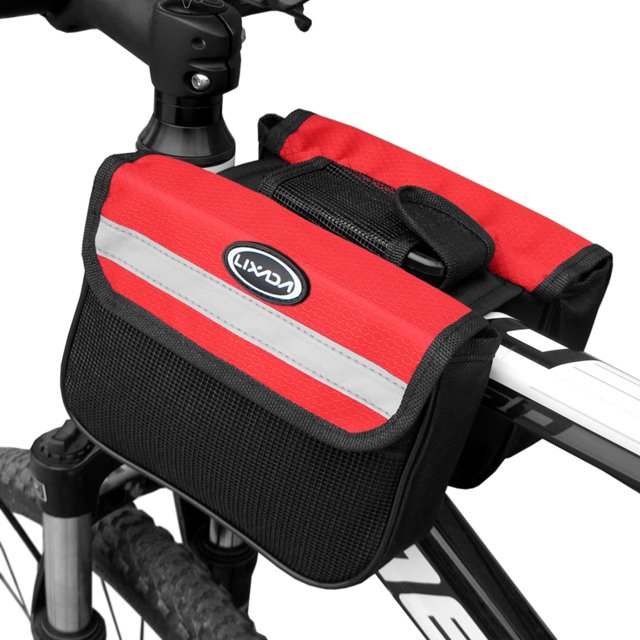 Lixada Cycling Bike Top Tube Bag Paquete de bolsa de alforja doble de bicicleta de montaña Lixada Alforja de bicicleta
