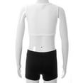 thumbnail image 4 of Yeahdor Kids Girls Gymnastic Crop Top with Athletic Shorts Set Girls Sports Dance Suit Activewear Black 6, 4 of 7