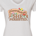 thumbnail image 4 of Inktastic Nevertheless, She Persisted Women's V-Neck T-Shirt, 4 of 5