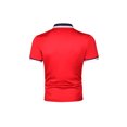 thumbnail image 3 of Sunloudy Hombres Verano Slim Fit Camisa, Contraste Color Solapa Manga Corta Casual Tops para Novio, Marido, Padre Sunloudy moda, 3 of 6