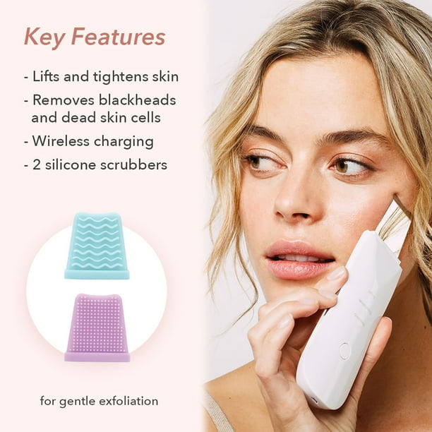 ULTRASONIC SCRUBBER 美顔器 Zoe Ayla Ultrasonic Exfoliating Wand, Cleansing Skin Scrubber, 4