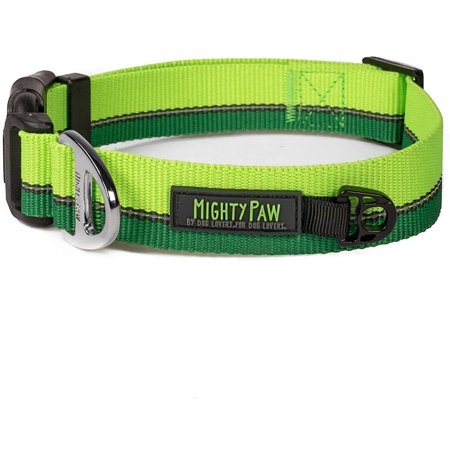 UPC: 0850007686659 | Mighty Paw Reflective Dog Collar | Premium High Visibility Collar with Reflective Stitching. Weatherproof Heavy Duty Hardware Stylish Colors and Design. Perfect for Small and Large Pets